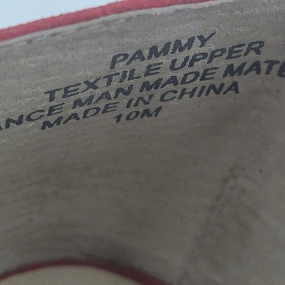 Boston Proper Pammy Red Platform Cork Wedge Closed Toe Heel Women's Size 10M - Picture 11 of 12